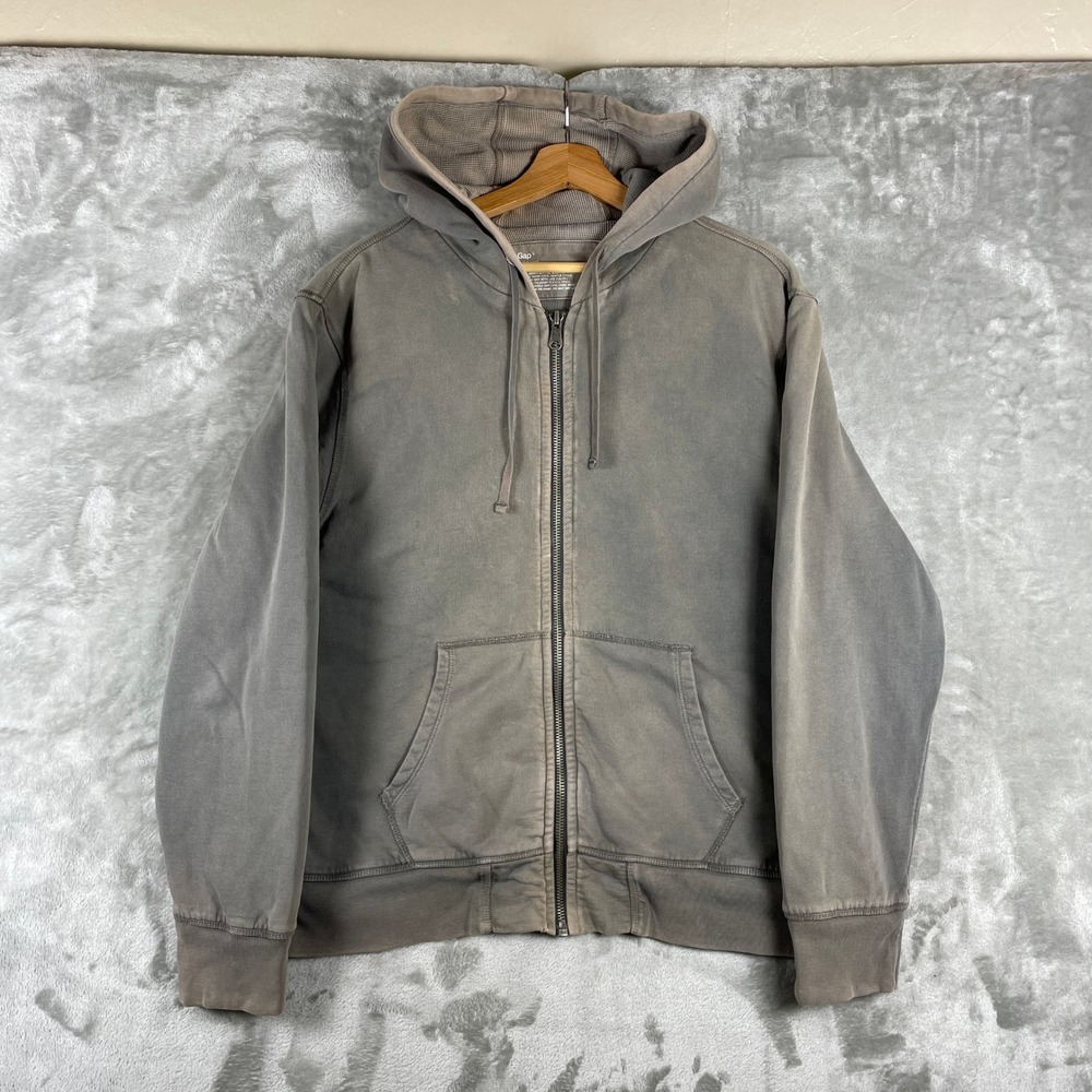 Vintage Gap Thermal Lined Double Face Hoodie Mens Large Waffle Lined Heavyweight